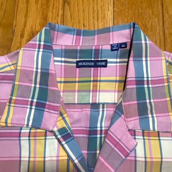 McKenzie Tribe S/S 100% Cotton Men’s Button Down Shirt - Picture 2 of 4